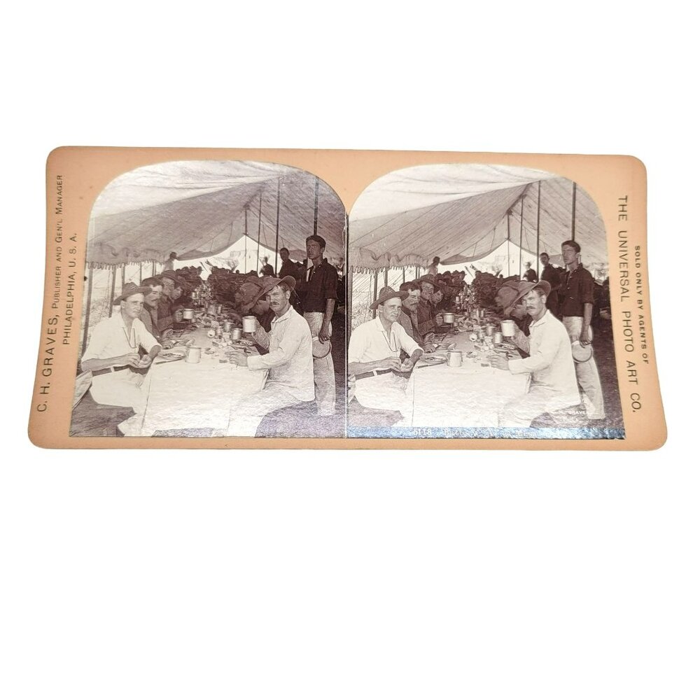 Vintage Stereoscope Photo Card Battery A at Mess Film History #5118  LI76